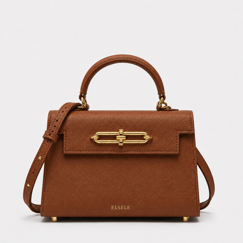 Eloria Mini Top Handle Bag in brown